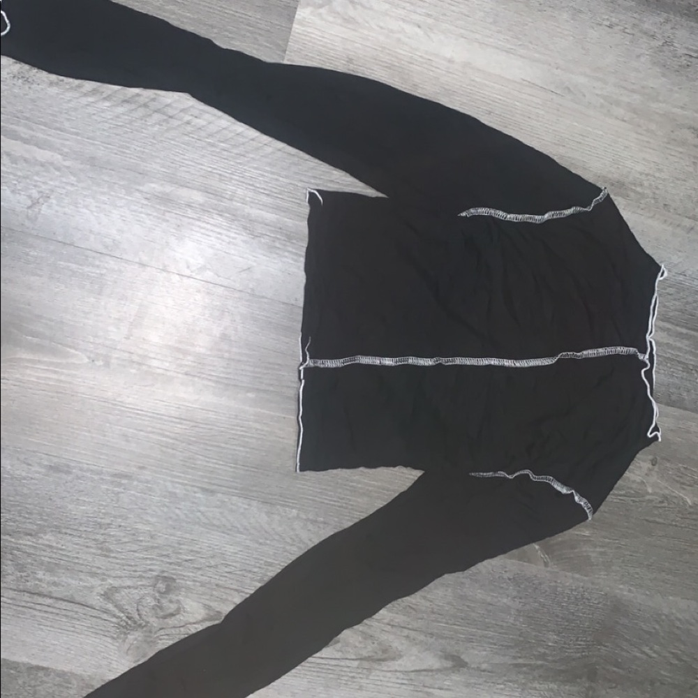 SHEIN black long sleeve track suit